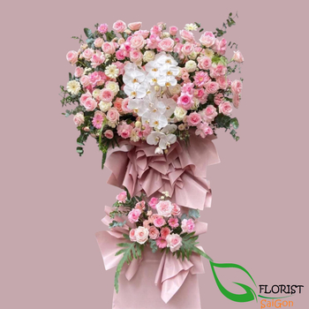 Elegant opening flower stand delivery Saigon