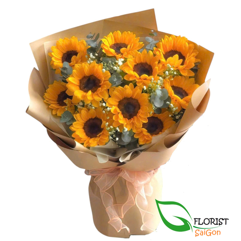 Sunflower bouquet delivery Hochiminh city
