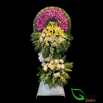 Sympathy flower stand in Saigon
