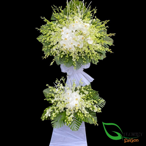 Luxury condolence flower stand Saigon