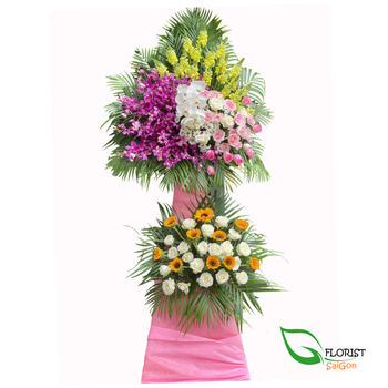 New shop opening flower stand HCMC