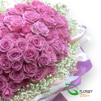 Send purple rose heart to Ho Chi Minh city