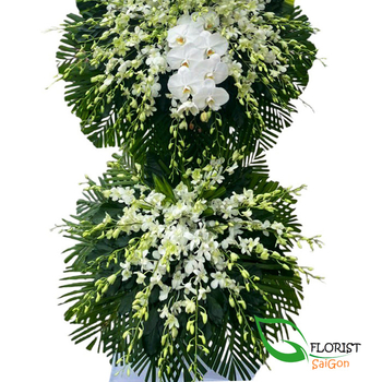 Send condolence flower stand to HCMC