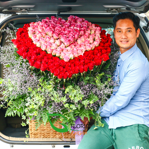 Large heart shaped rose Saigon