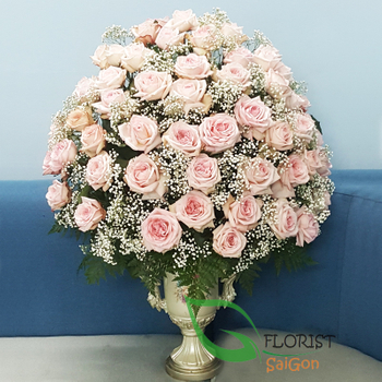 Saigon pink roses senior vase free shipping