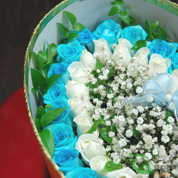 love flowers in blue