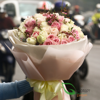 Saigon beauty roses bouquet free delivery