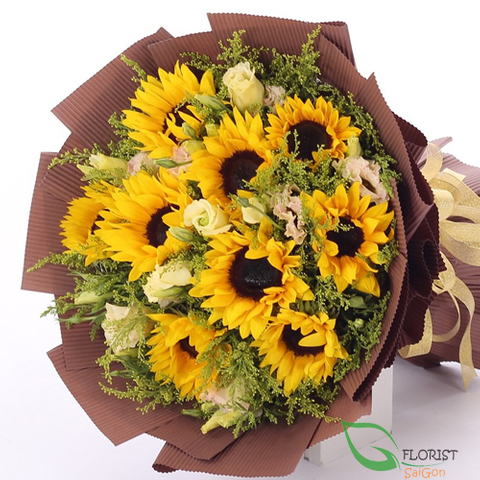 Sunflower bouquet delivery in Saigon
