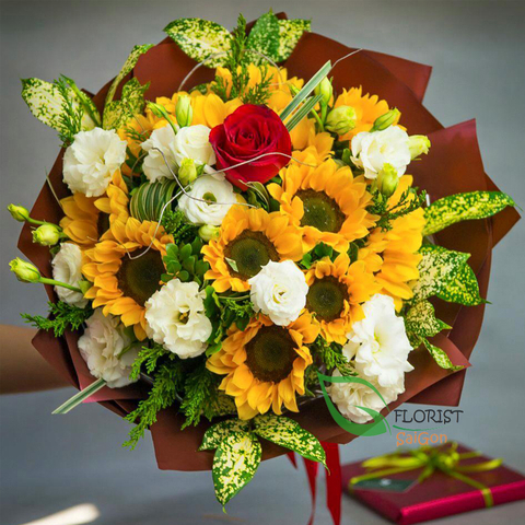 Saigon sunflower lovely bouquet