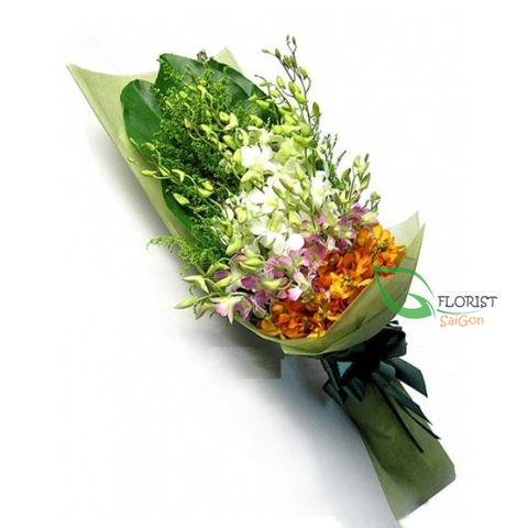 Small flower bouquet free delivery in Saigon