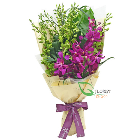Orchid flowers bouquet delivery in District 5