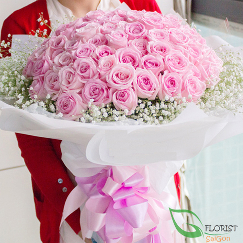 Order 99 pink roses online