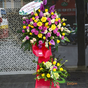 Opening ceremony flower stand delivery Saigon