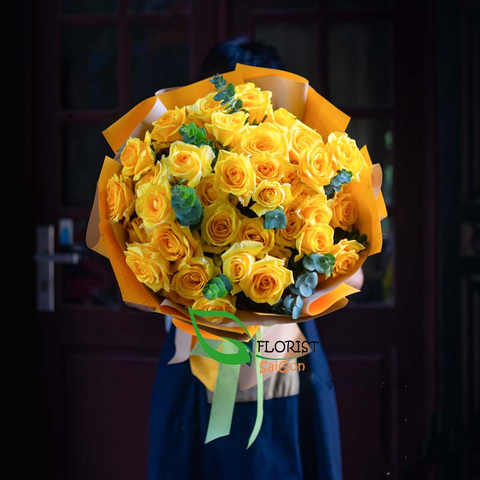 Best yellow rose bouquet Hochiminh city