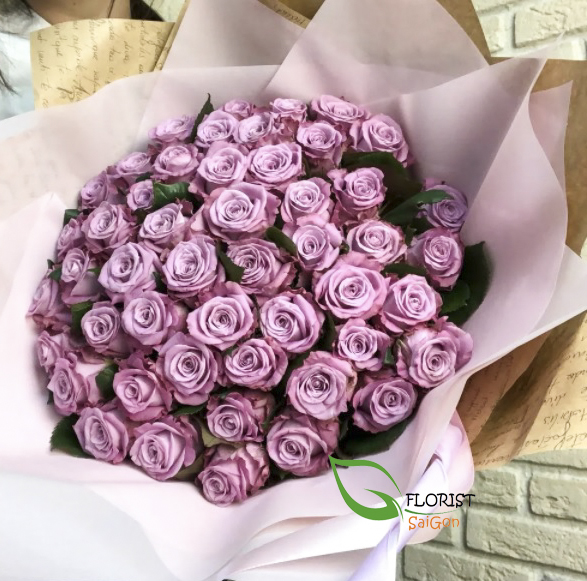 Purple rose bouquet - Best Valentines day roses