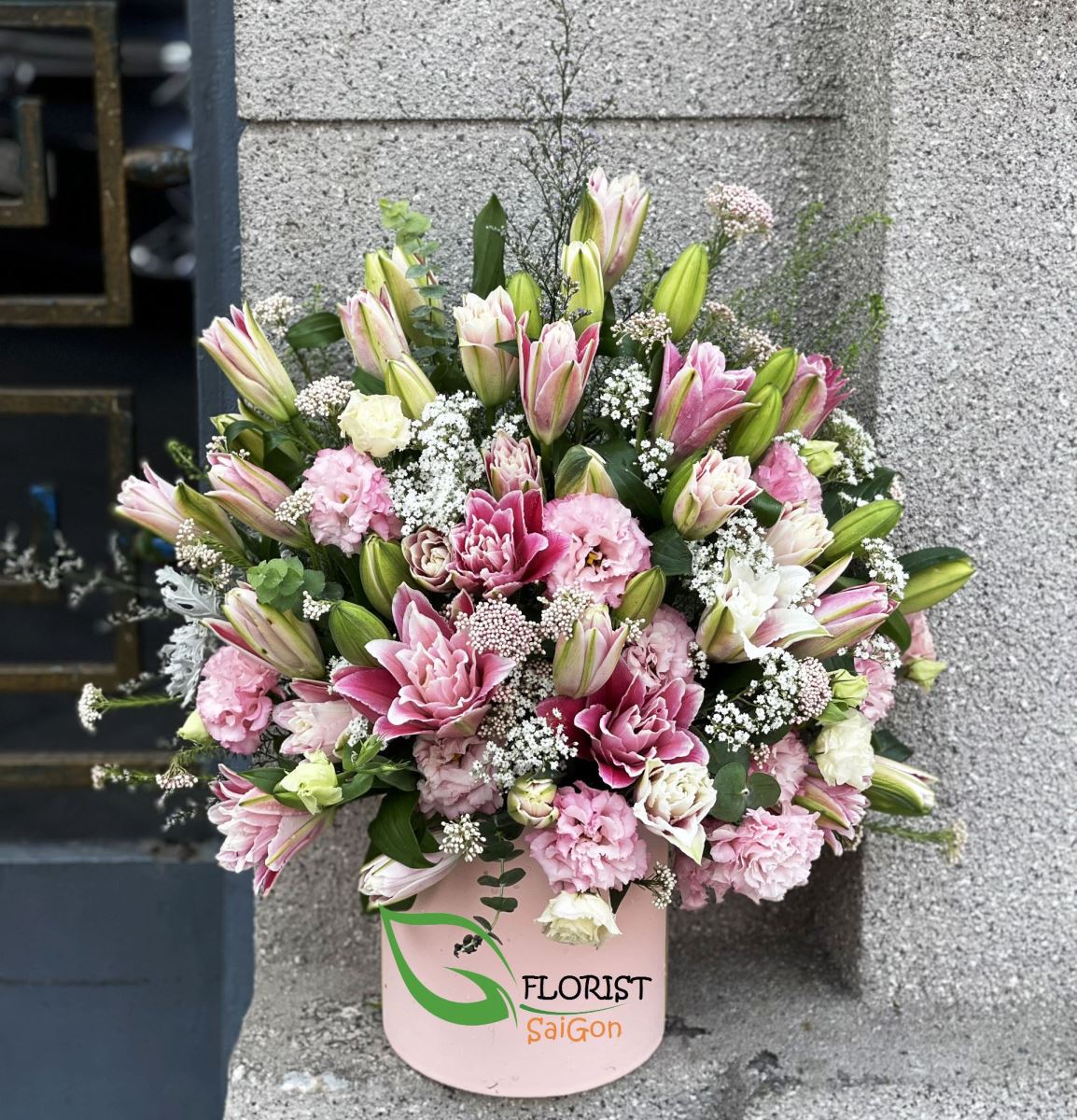 Lily flower arrangement for Mothers day in Saigon