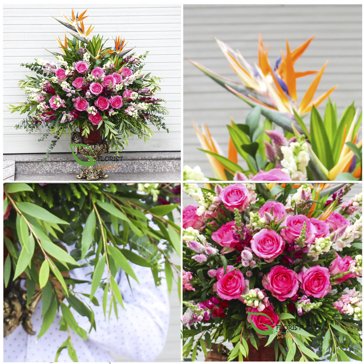 Send pink flower arrangement to Hochiminh city
