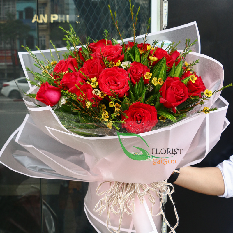 Bouquet Of Red Roses For Love