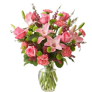 Pink flowers in vase
