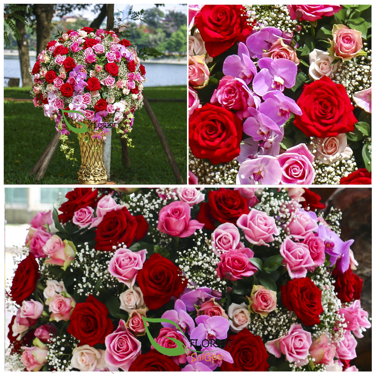 send luxury flower arrangement to Saigon