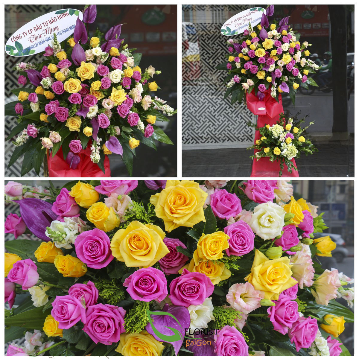 Opening ceremony flower stand in Hochiminh city