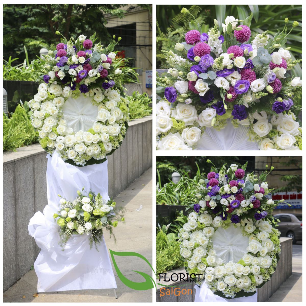 Sympathy flower arrangement for funeral in Hochiminh city