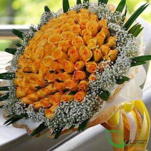 99 yellow roses bouquet