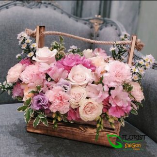 Basket Mixed Flower Wonderful
