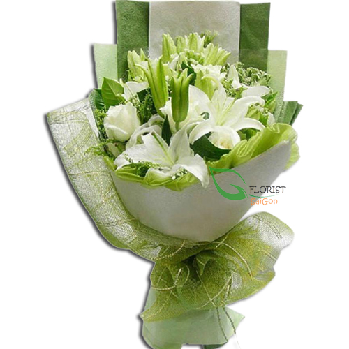 Beautiful flower in white in Saigon