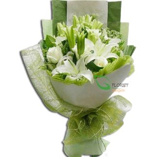 Beautiful flowers in white