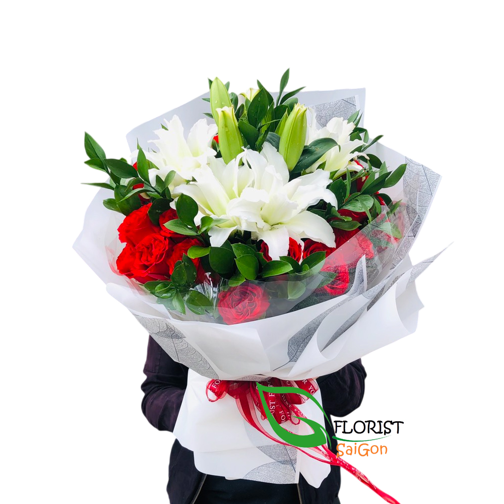 Online Valentine day flower bouquet in HCMC