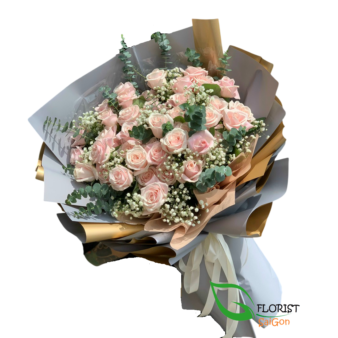 Beautiful pink bouquet for girlfriend