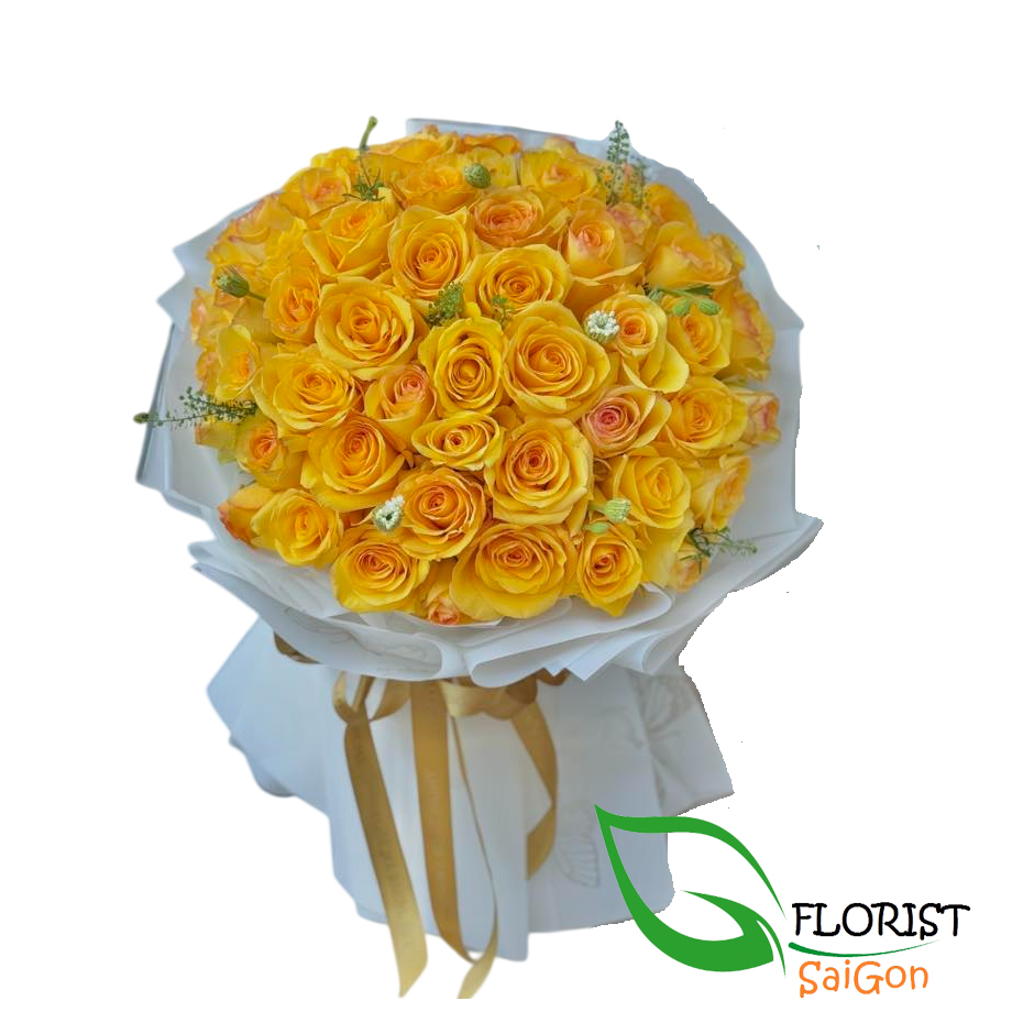 Best yellow rose bouquet Hochiminh city
