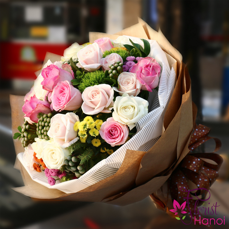 Birthday flowers home free delivery Hanoi