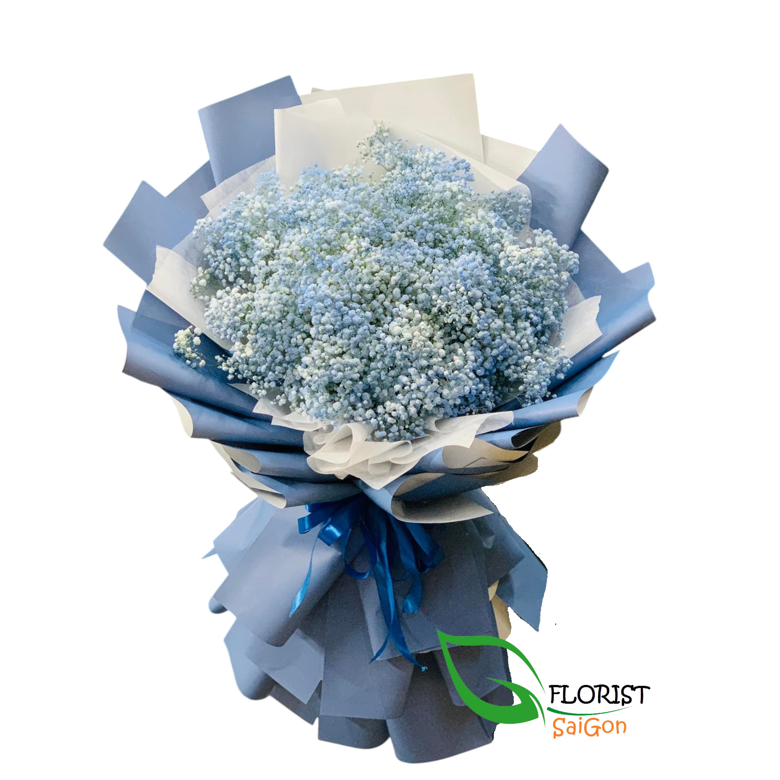 Blue babies breath bouquet delivery Saigon