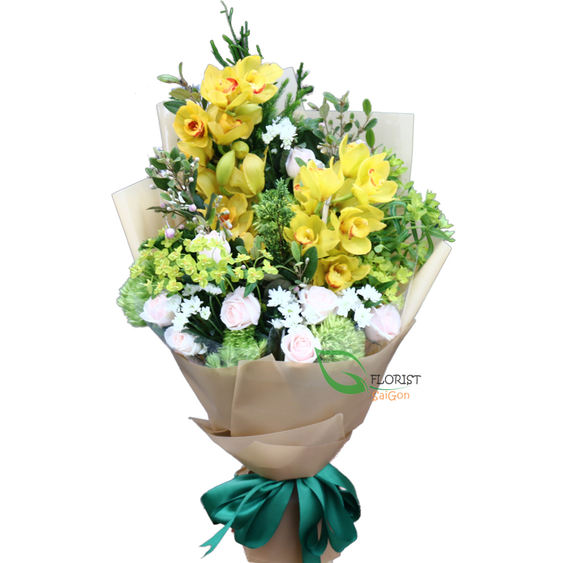 Bouquet of cymbidium in Florist Saigon