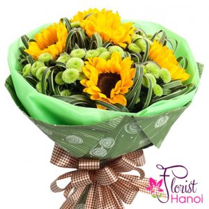 Bouquet of sunflowers and calimero order online