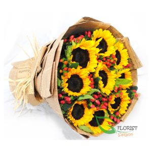 Bouquet of sunflowers means hope