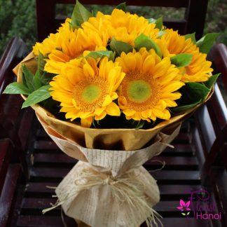 Bouquet sunflower free shipping in Hanoi
