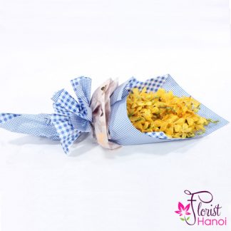 Bouquet yellow mokara orchid