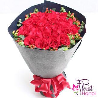 Red Christmas bouquet