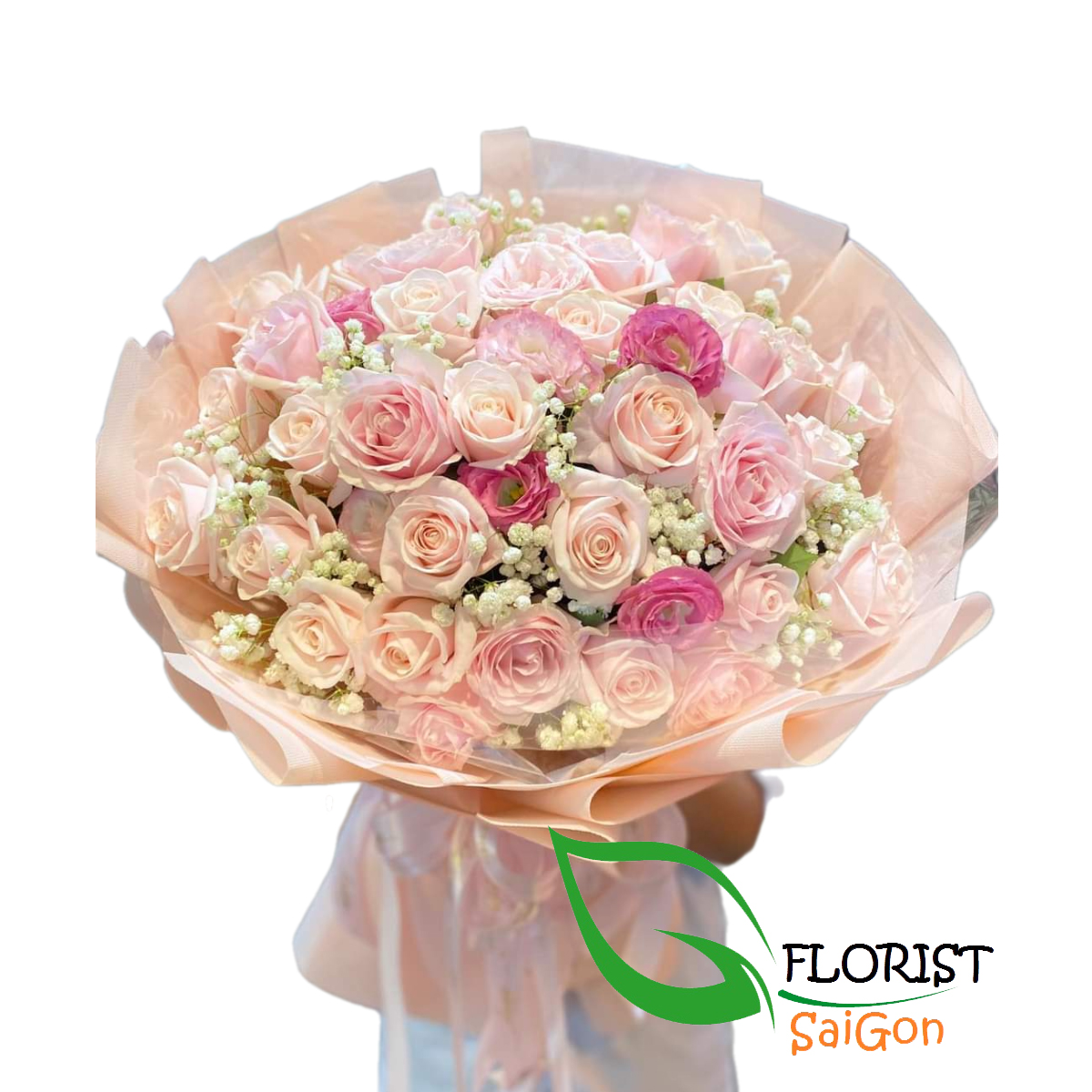 Bunch of pink roses delivery Hochiminh city