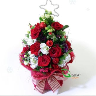 Christmas flowers tree