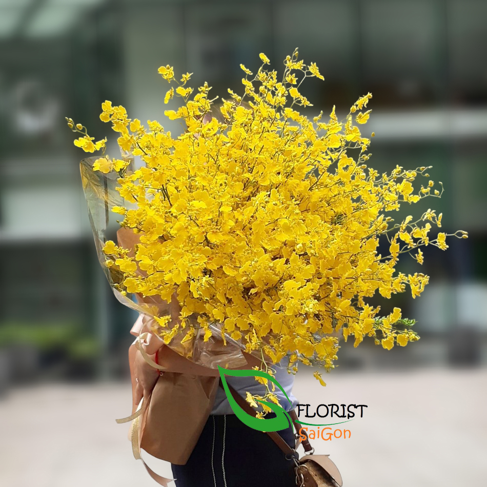 Order dancing lady orchid bouquet delivery HCMC