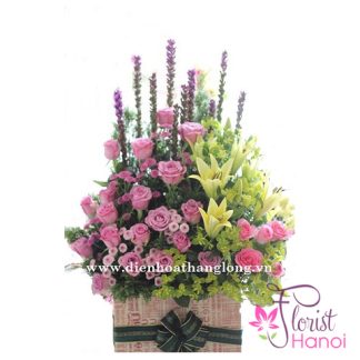 Hanoi birthday flowers basket free delivery