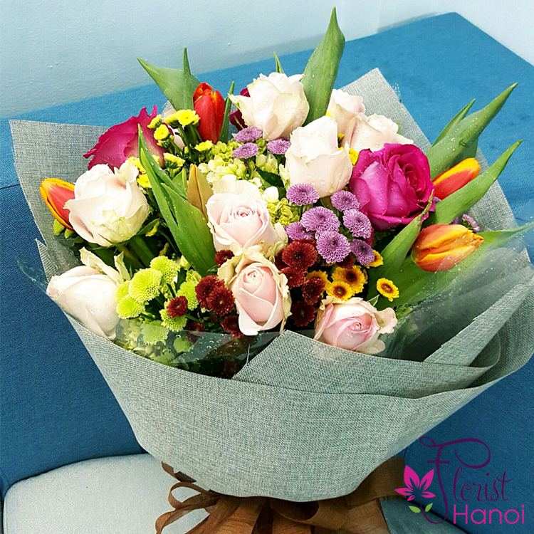 Hanoi birthday flowers meaning tulip bouquet