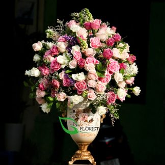 Happy birthday with flowers congratulations