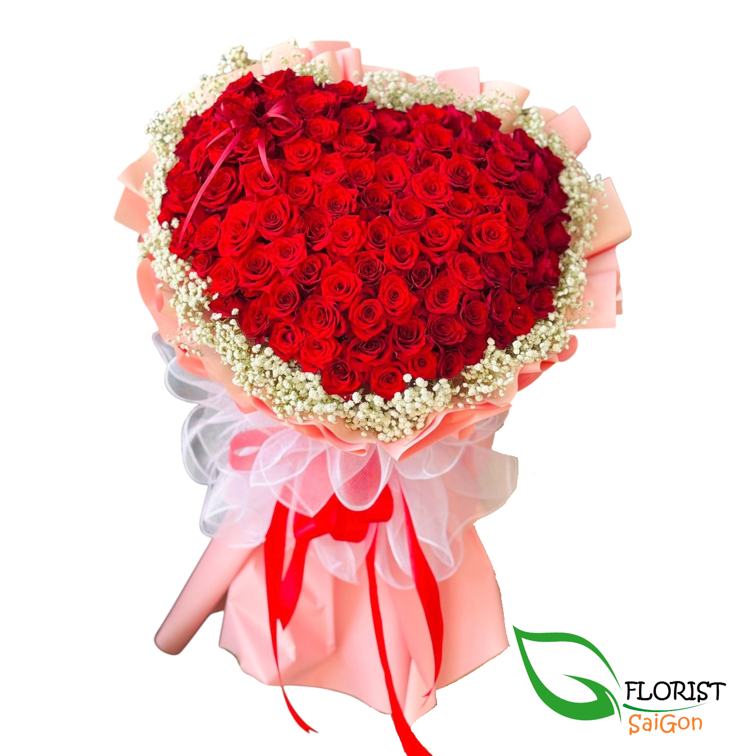 Heart shaped flower arrangement