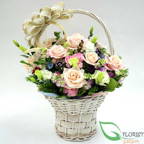Pink love flowers delivery in Hochiminh city