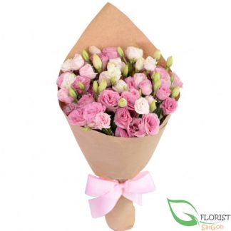 Pink lisianthus flowers
